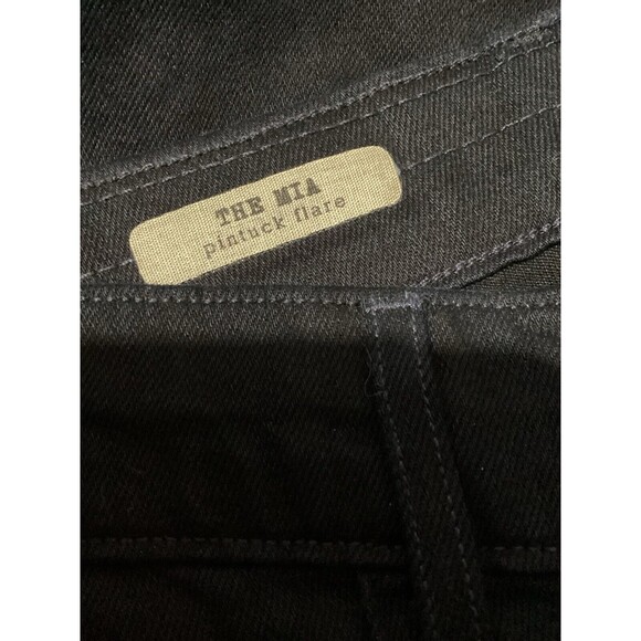 Adriano Goldschmied The Mia Pintuck Flare Dark Wash Jeans HEMMED Cropped 26 - Picture 6 of 10